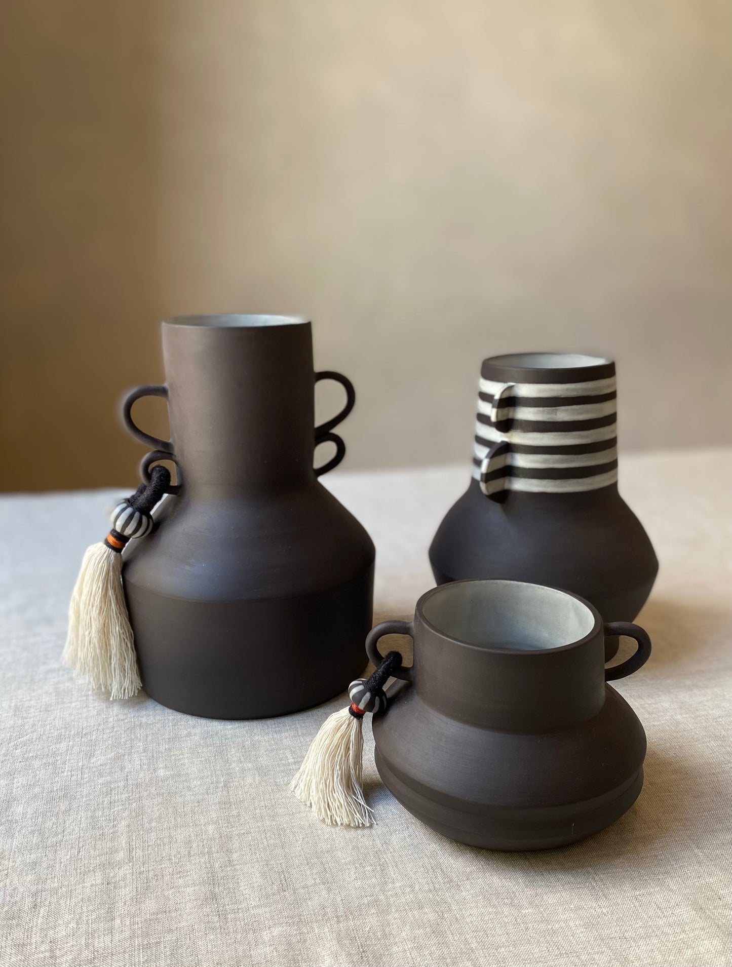 Stripe Vase | Large Black