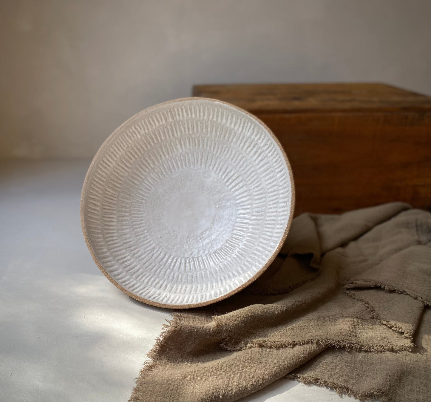 Carved Pedestal Bowl | Large