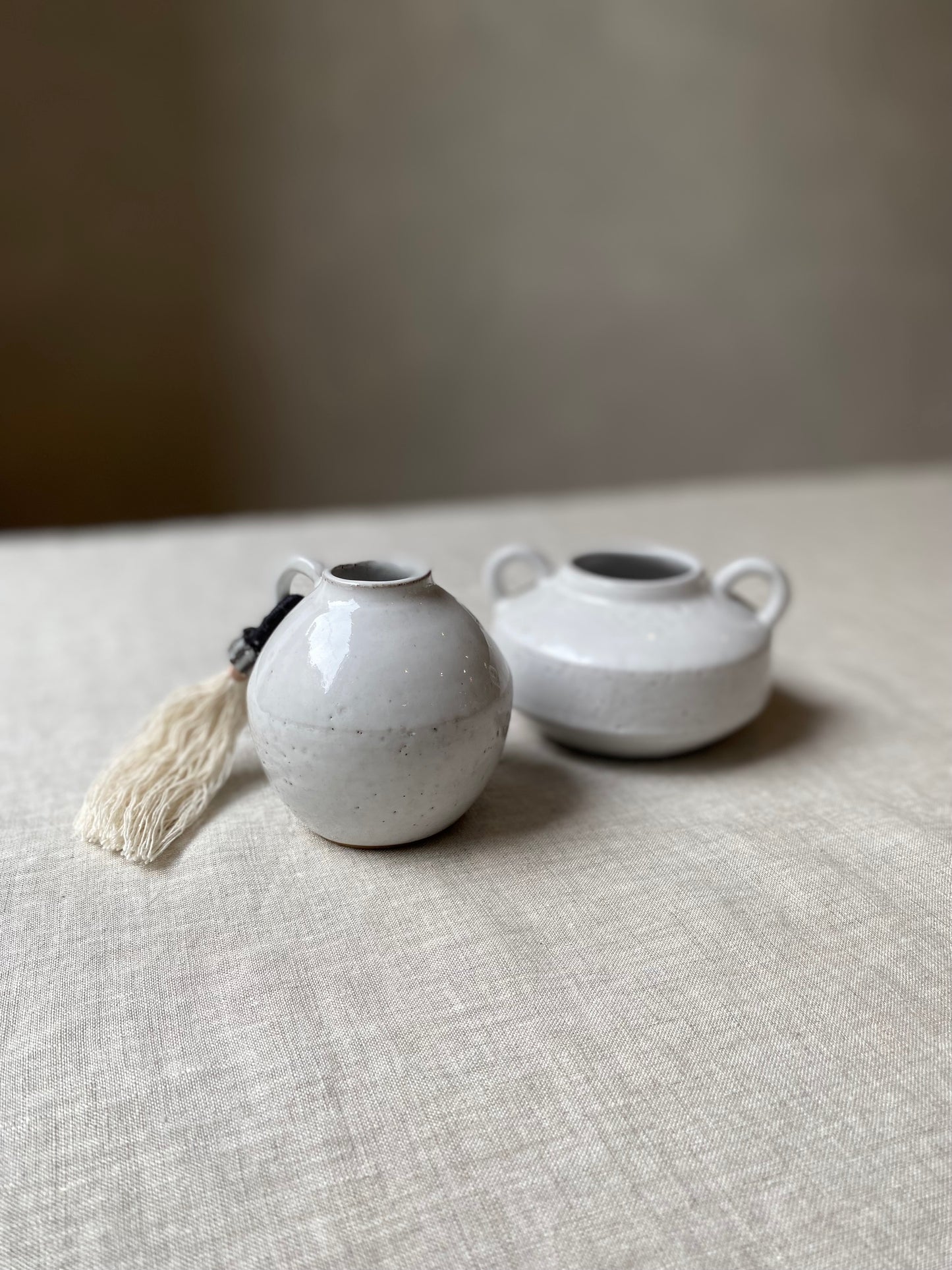 Tassel Vase | Small White