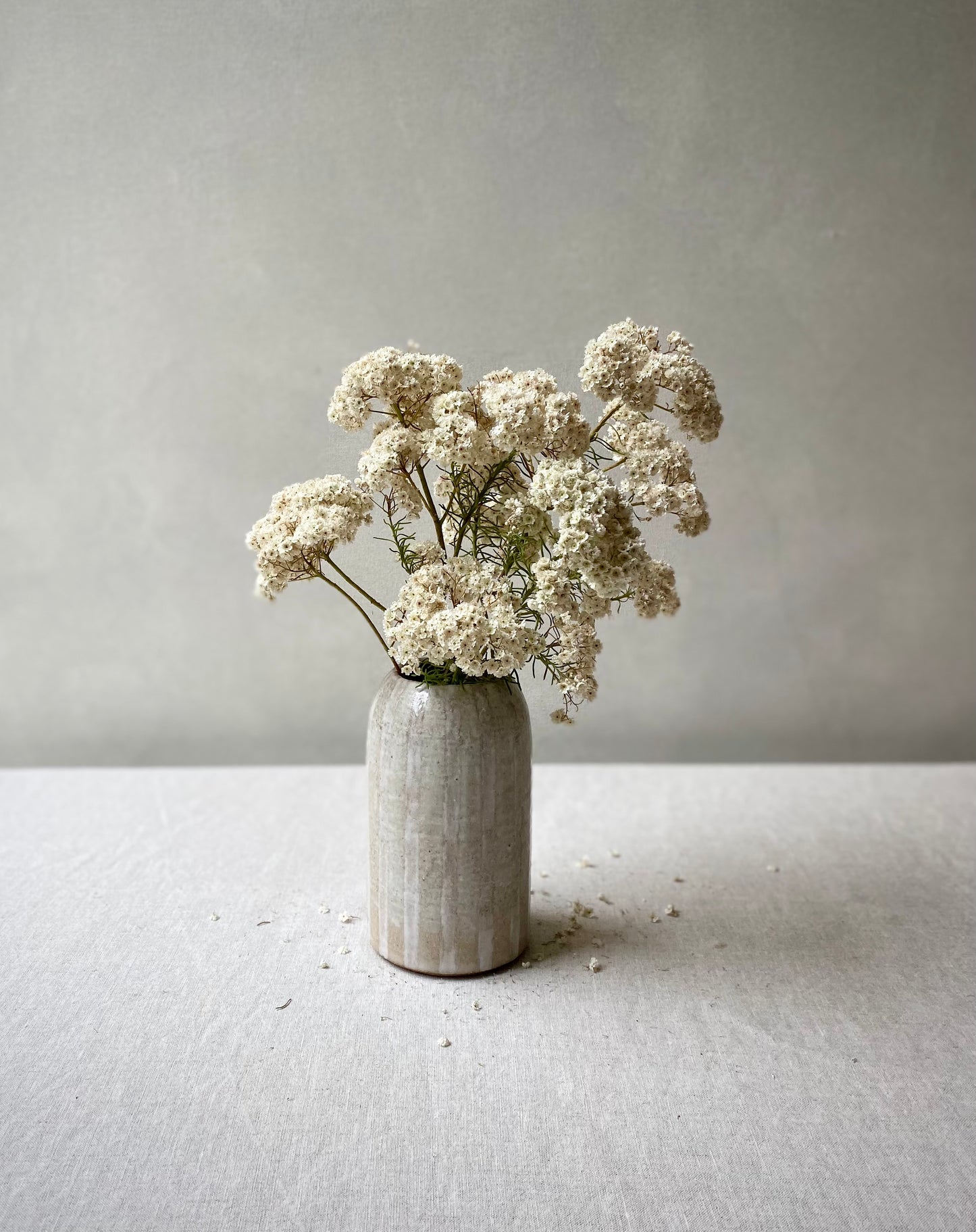 Stripe Vase | Cream & White | Small