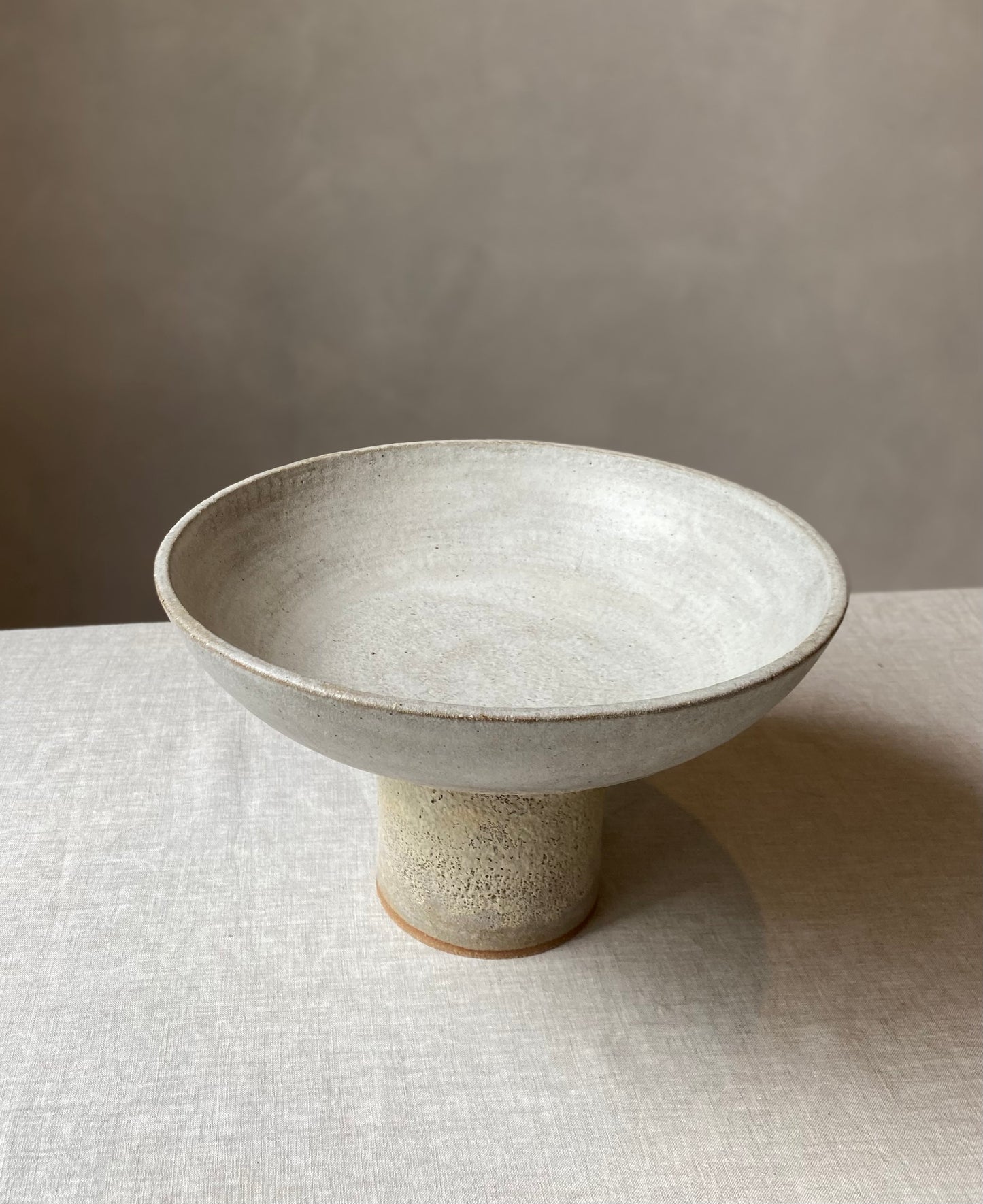 Pedestal Bowl | Large | Textured glaze