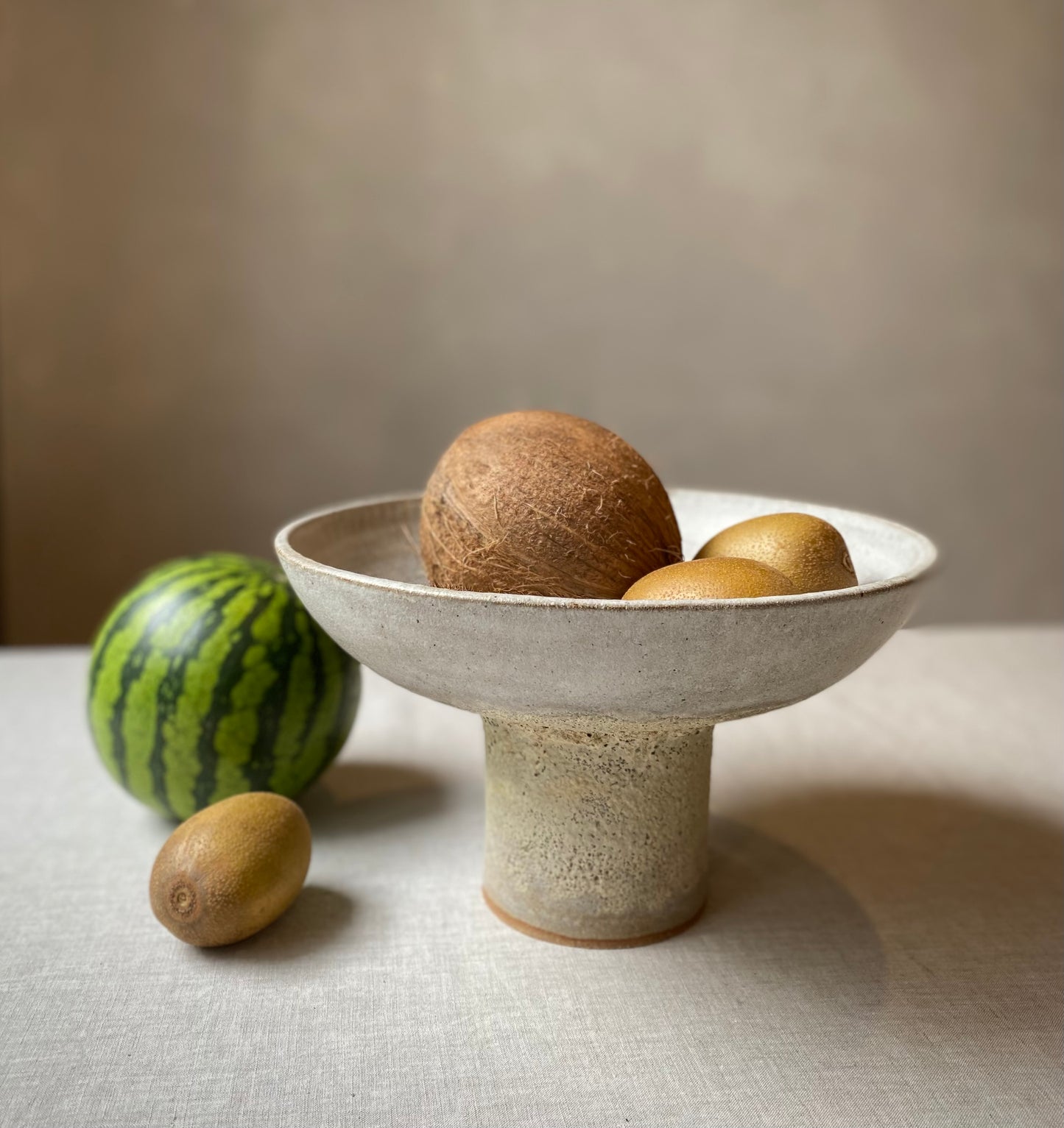 Pedestal Bowl | Large | Textured glaze