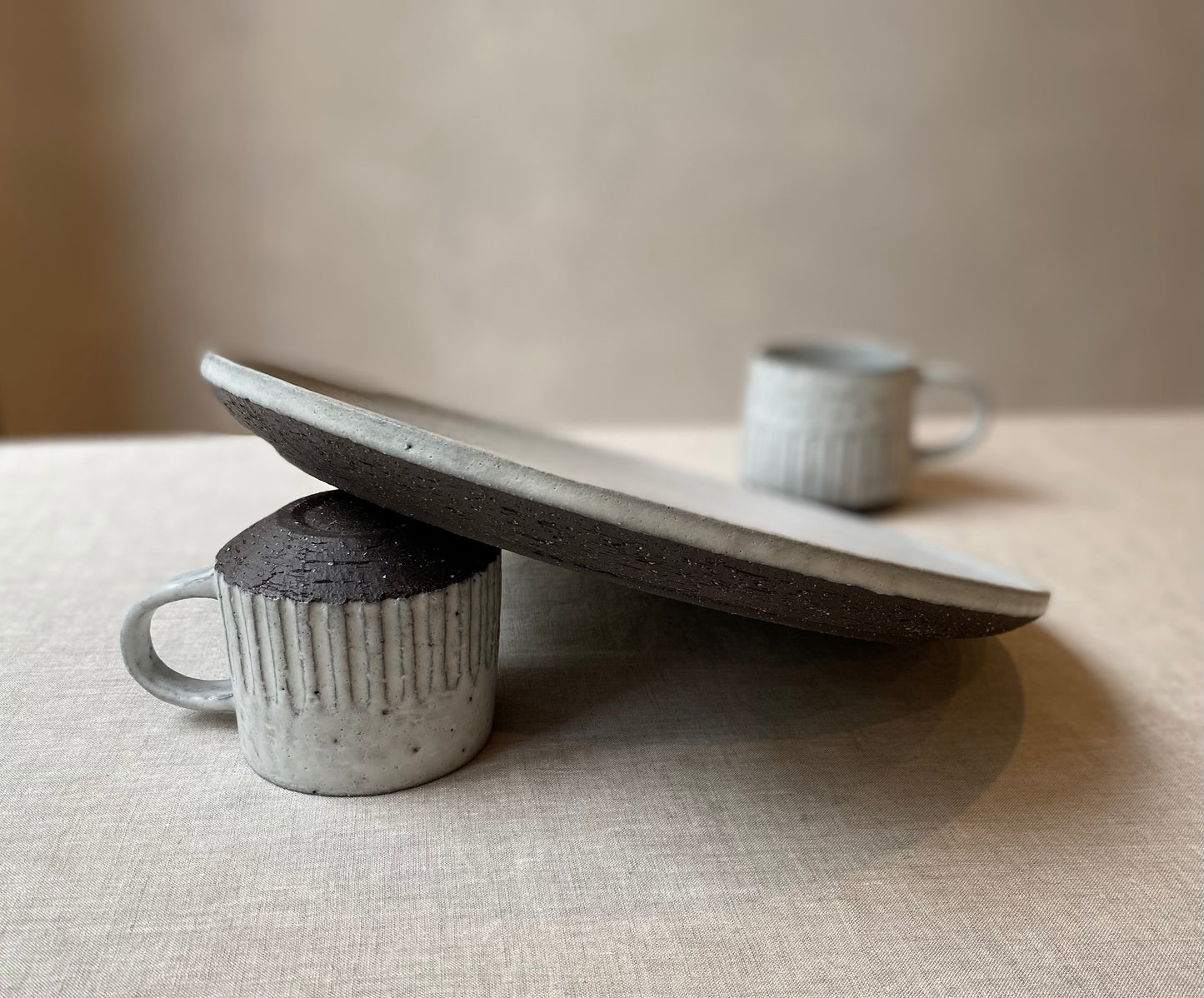 Fluted Mug | Black clay