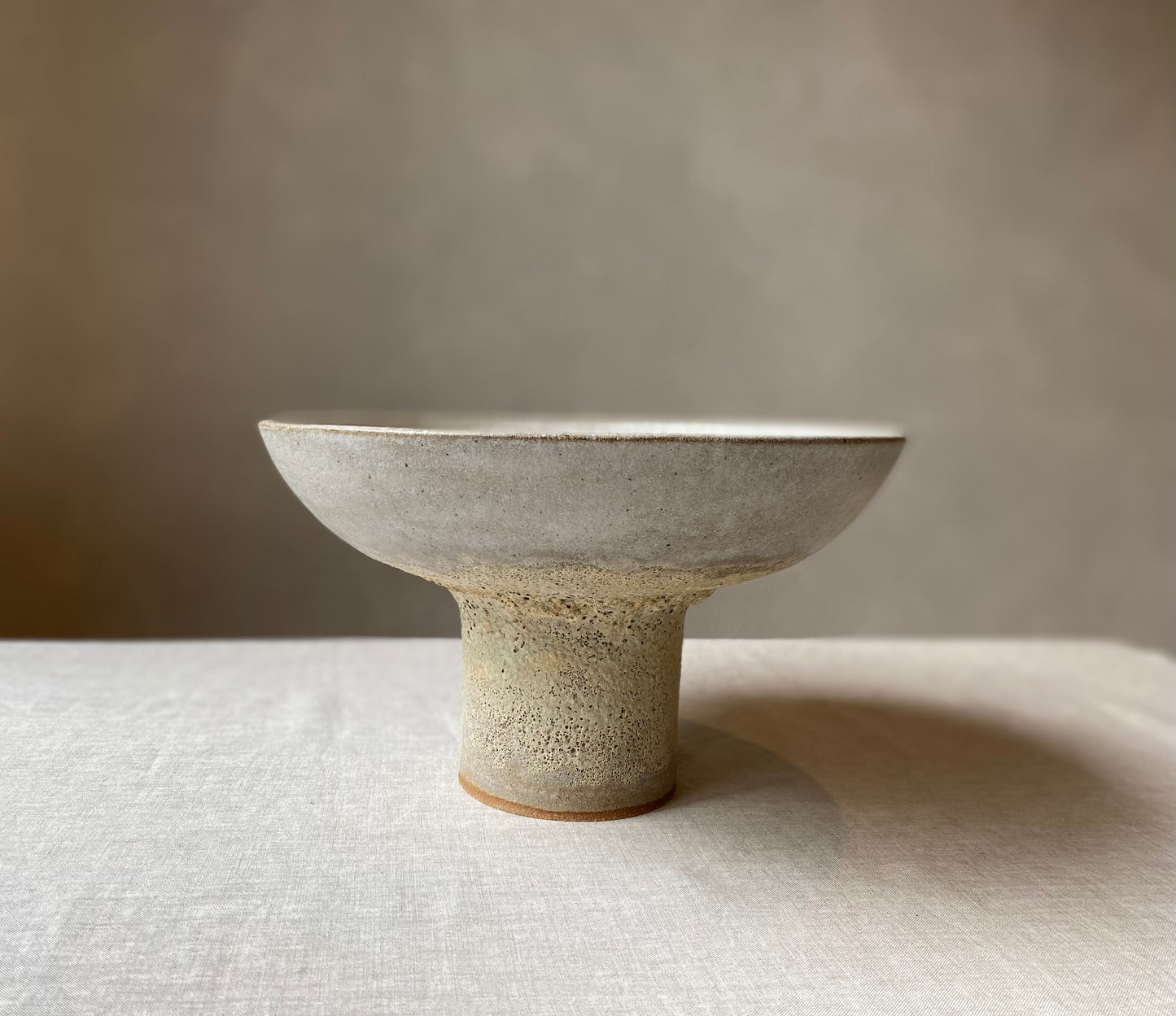 Pedestal Bowl | Large | Textured glaze