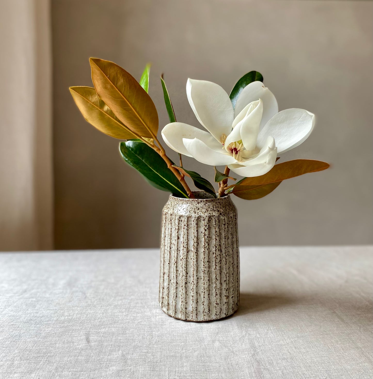 Fluted Speckled Vase | Medium