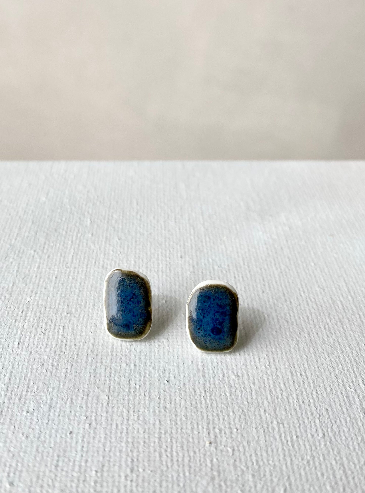 Indigo studs | Porcelain