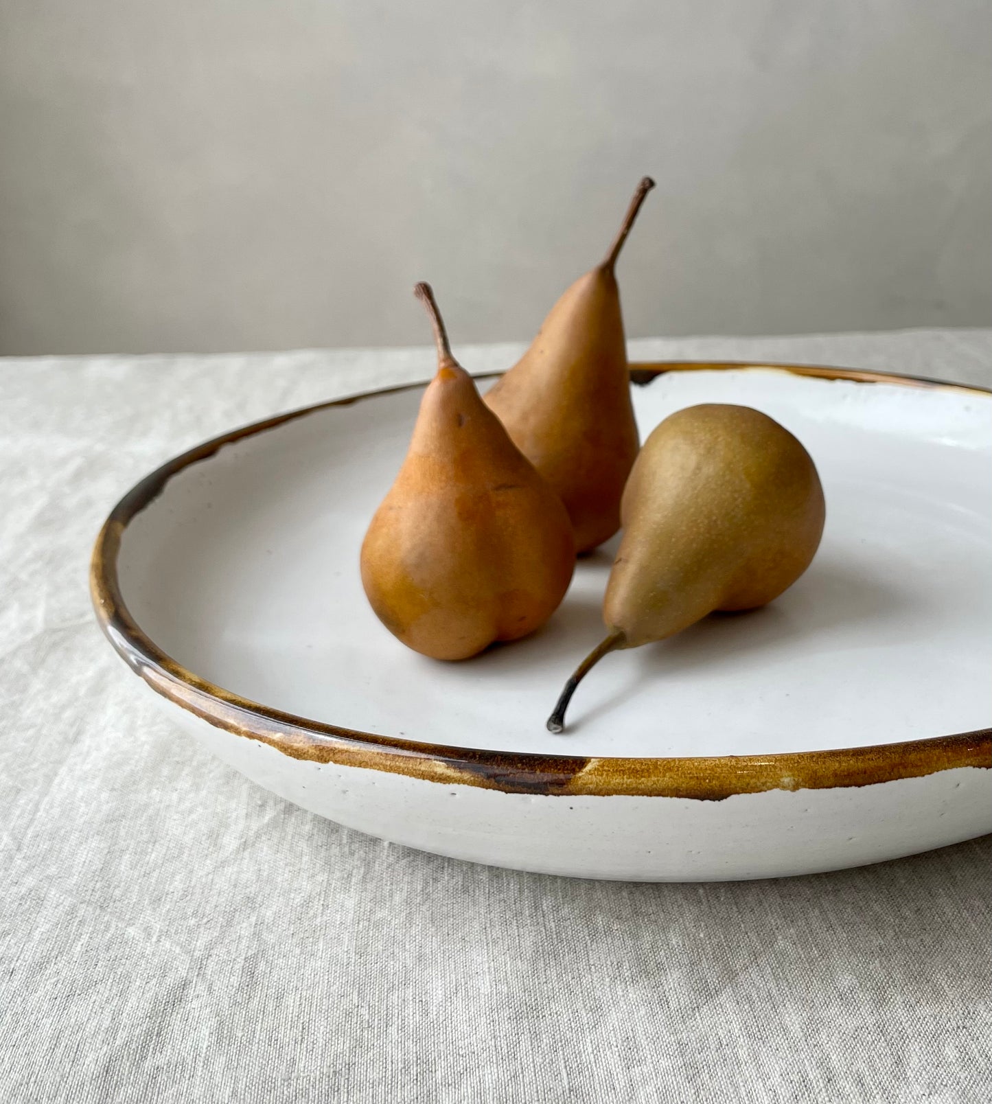 Platter with layered drip glaze