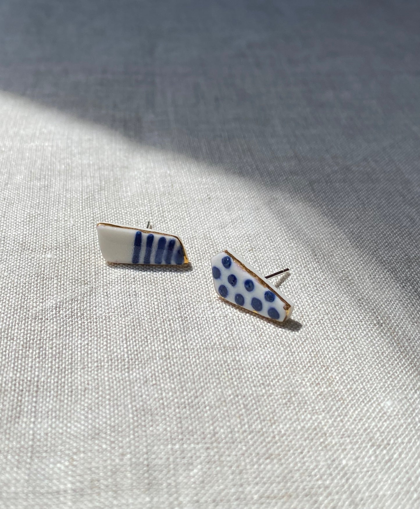 Fragment studs | polka dot and stripe 2