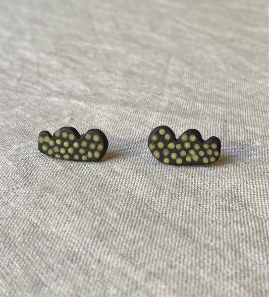 Dot studs | Black stoneware 4