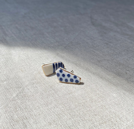 Fragment studs | polka dot and stripe 2