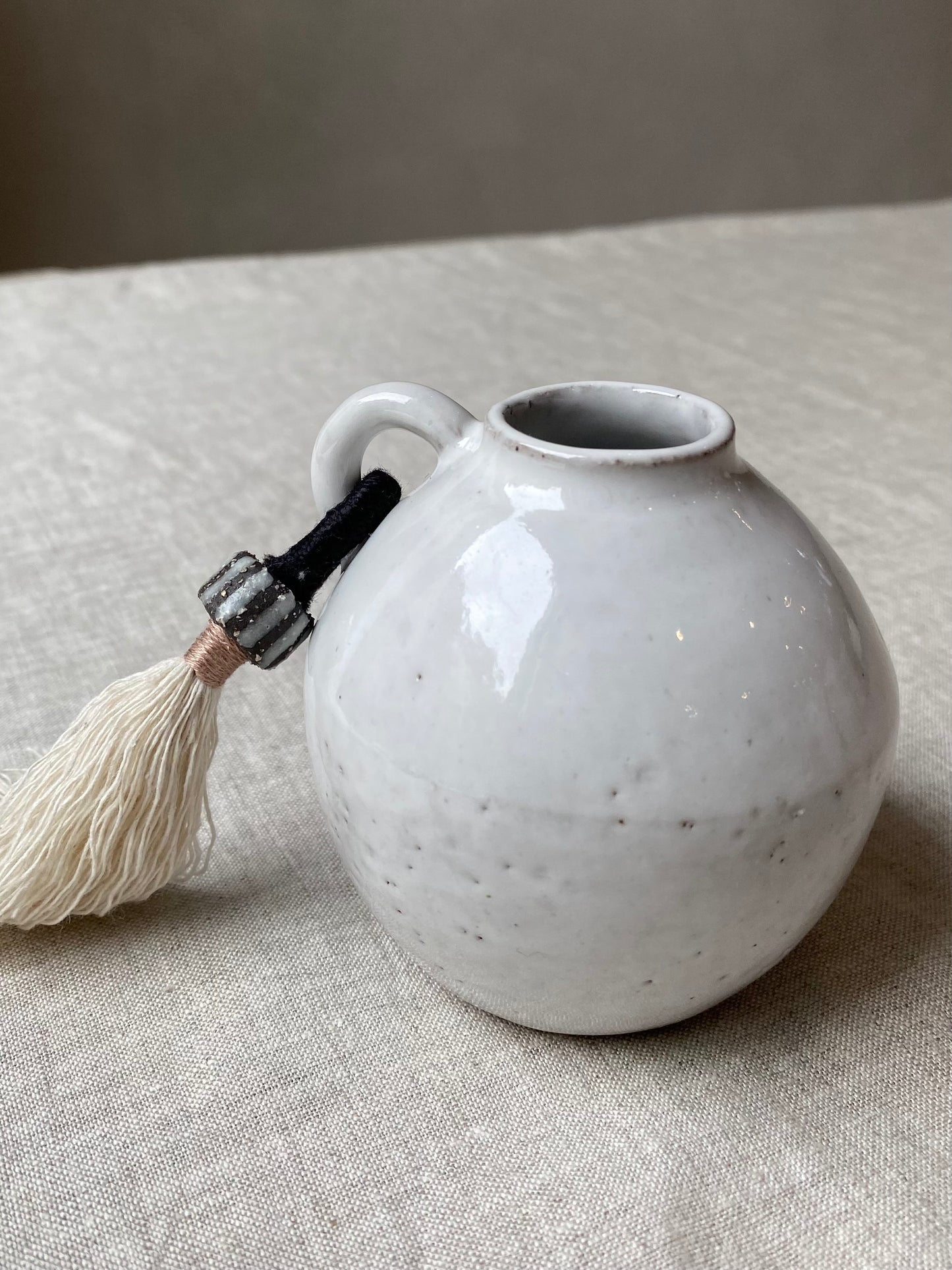 Tassel Vase | Small White