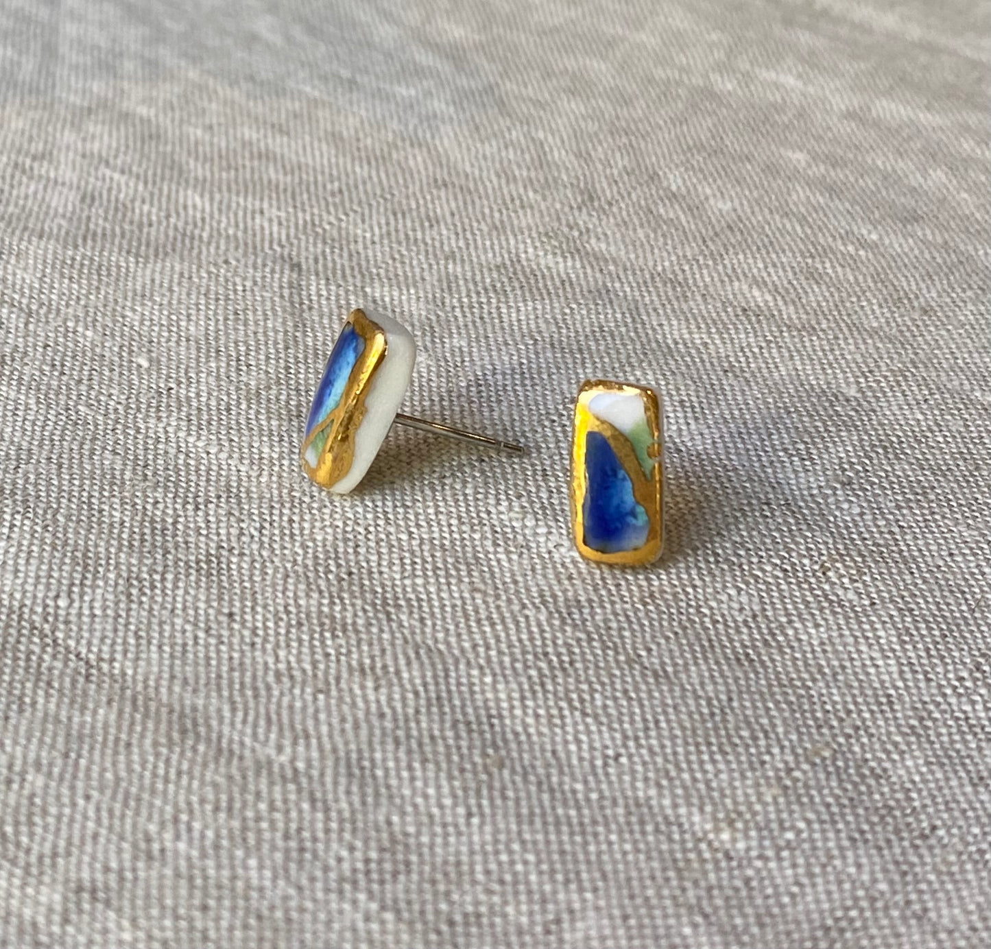 Fragment studs | blue and turquoise 2