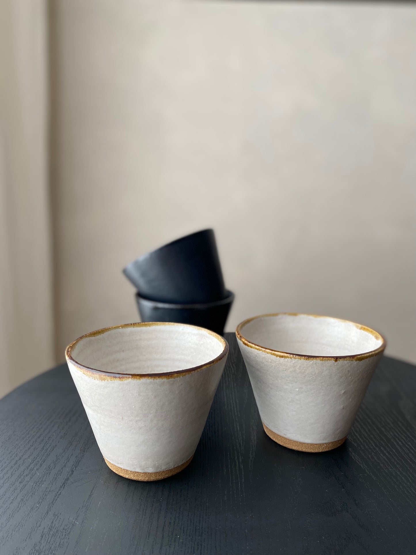 Icecream bowl | white with layered drip glaze