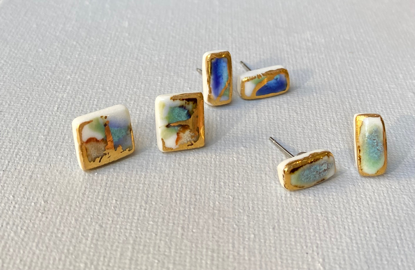 Fragment studs | blue and turquoise 2