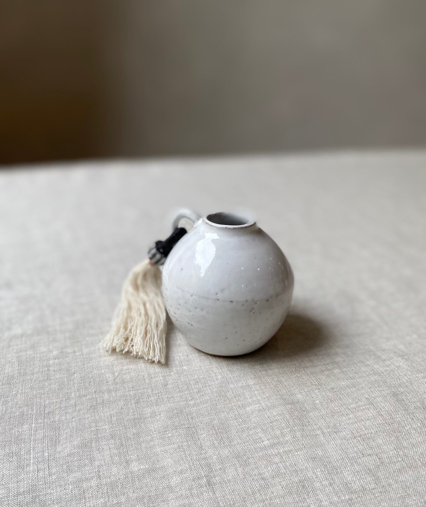 Tassel Vase | Small White