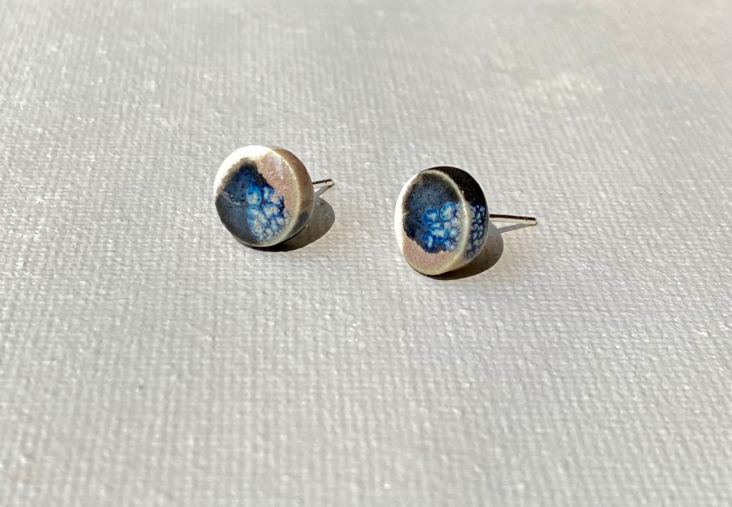 Porcelain painted studs | Midnight and toasted sage