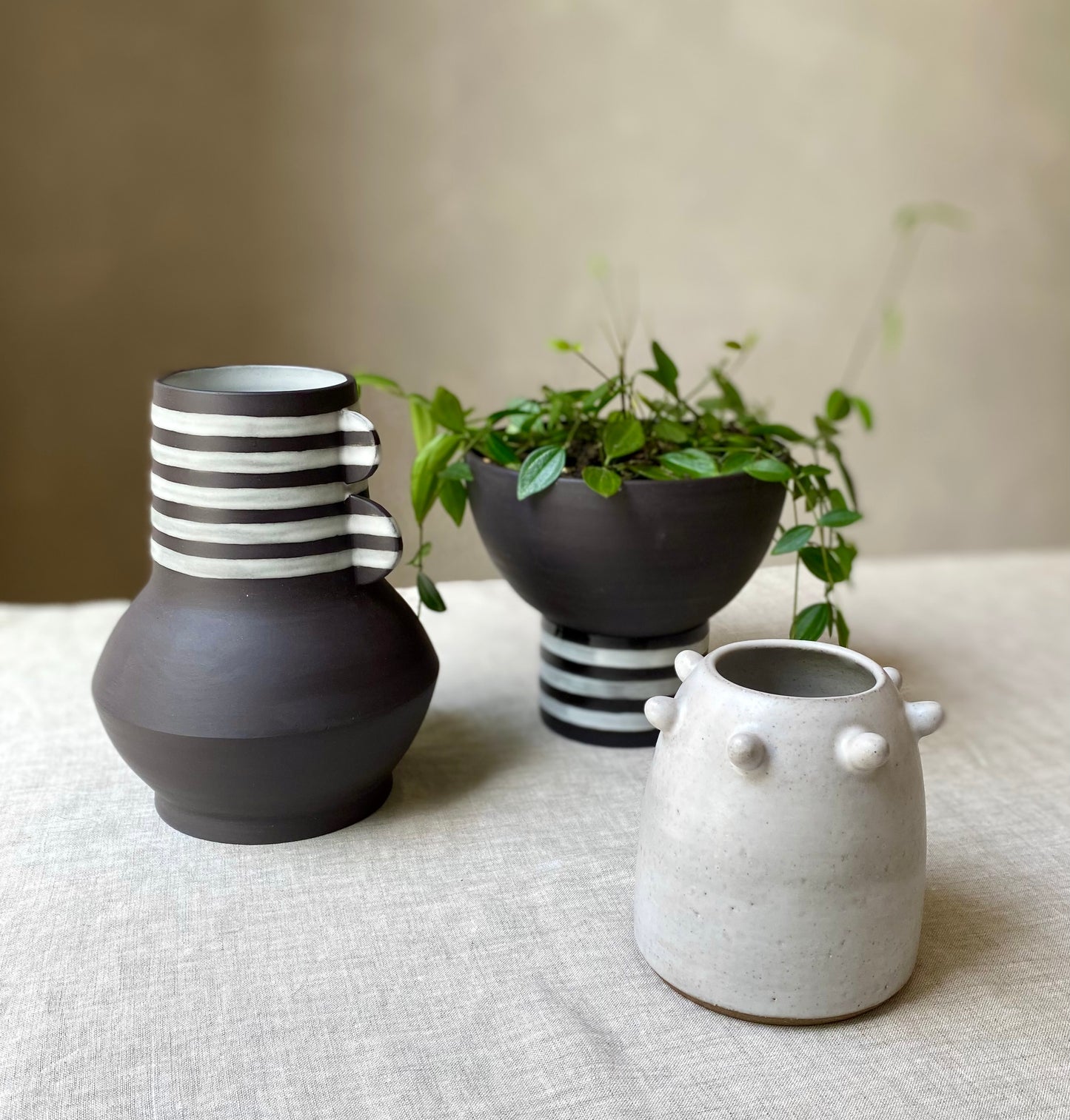 Stripe Vase | Large Black