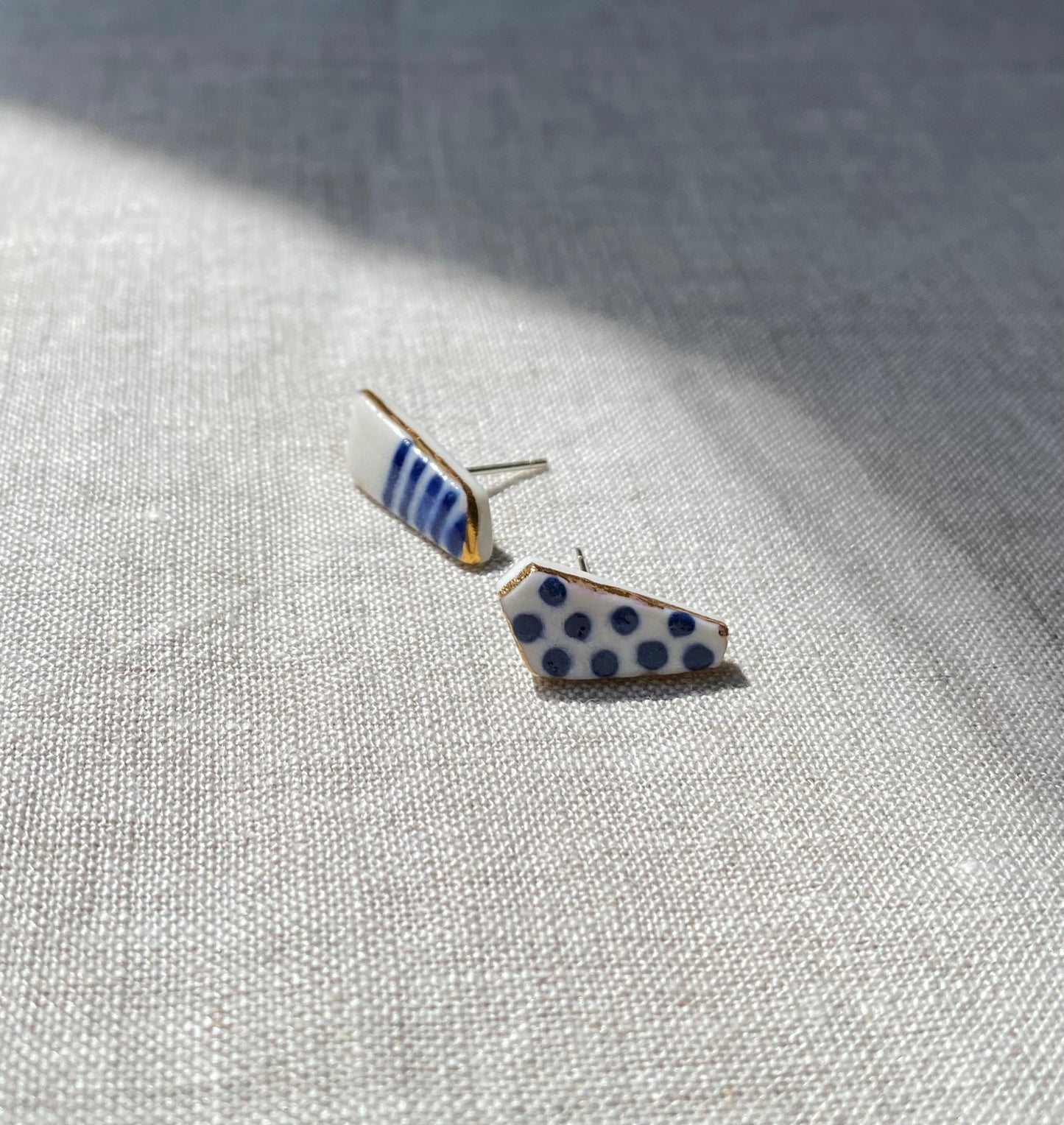 Fragment studs | polka dot and stripe 2