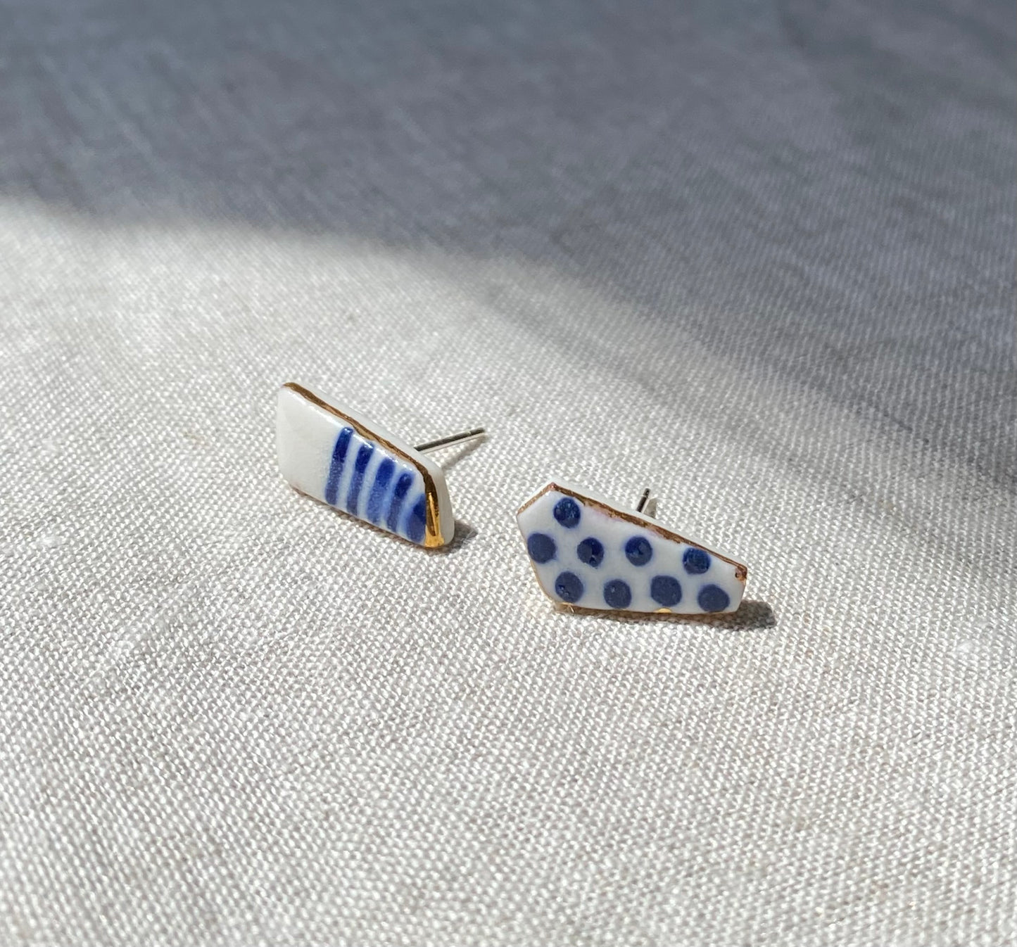 Fragment studs | polka dot and stripe 2