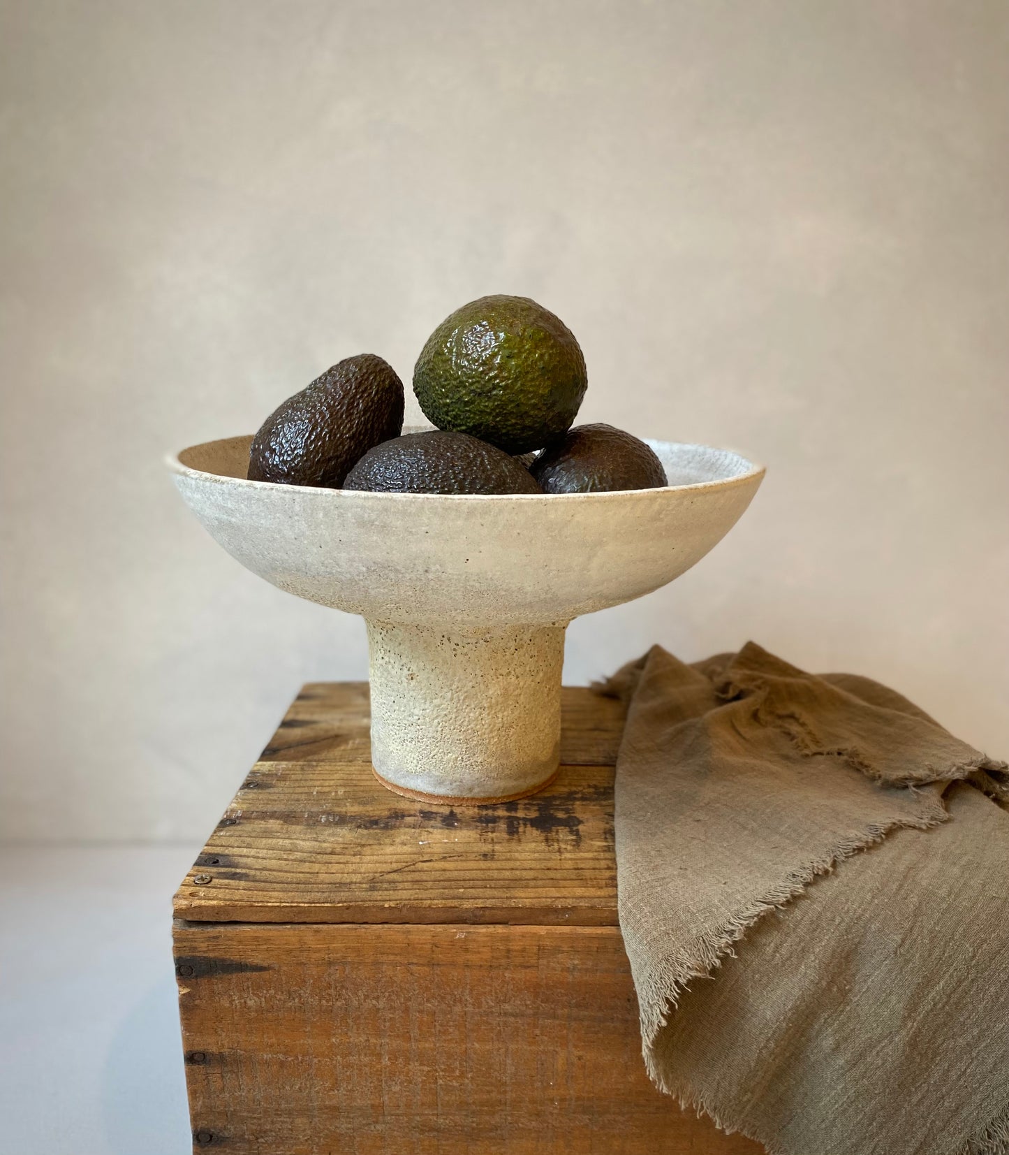 Pedestal Bowl | Large | Textured glaze