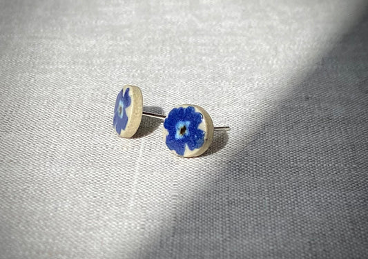 Flower studs | Blue