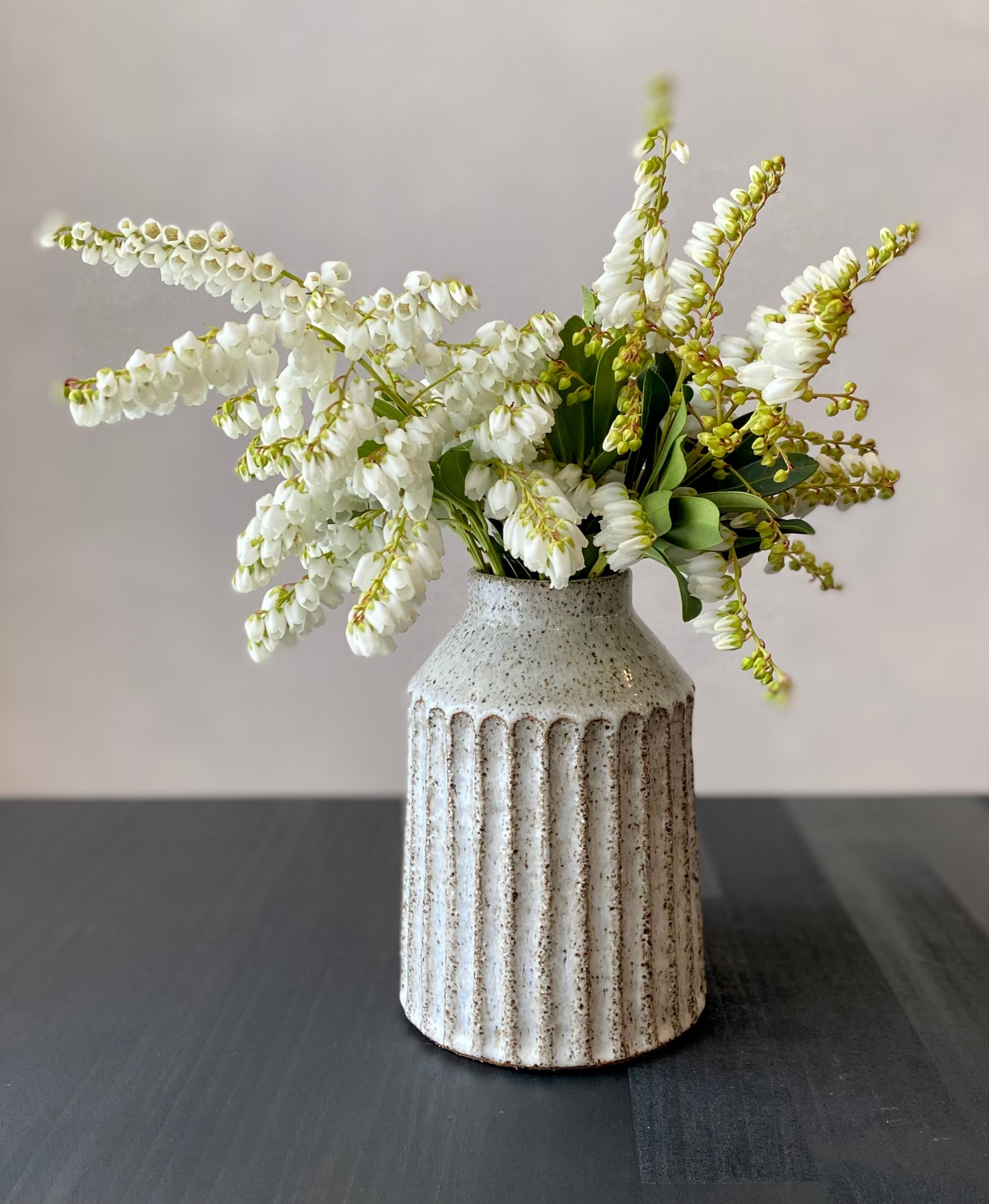 Fluted Vase |Speckled - Medium