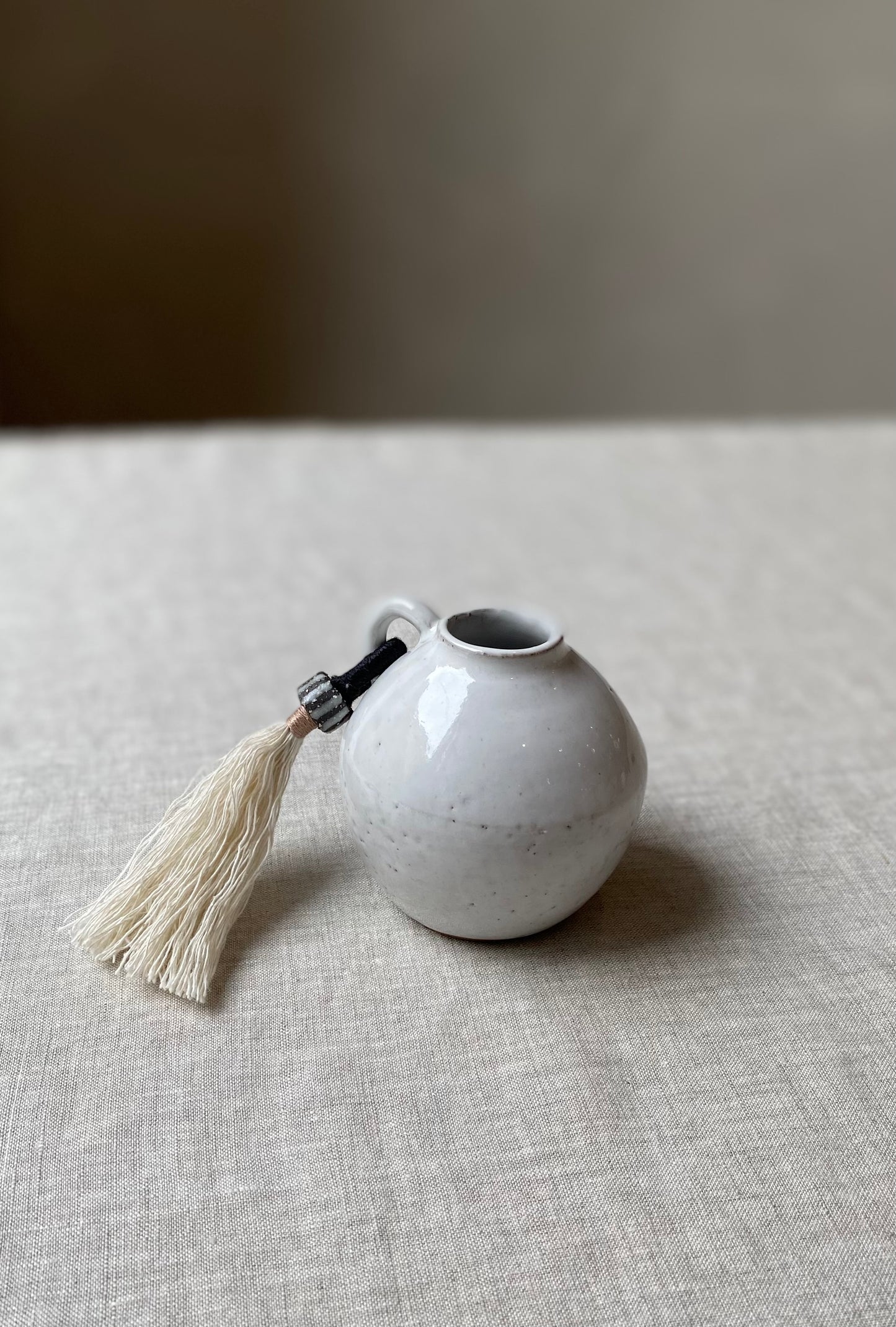 Tassel Vase | Small White