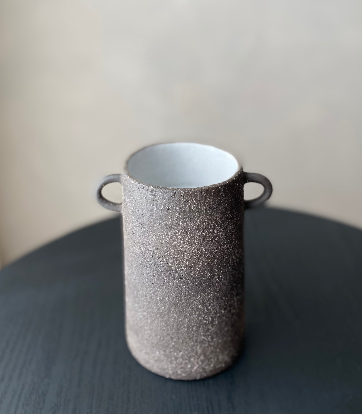 Black Textured Vase | Medium